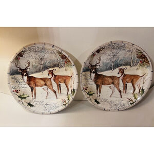 Susan Winget Winter Lodge Serving Bowls SET OF 2 Certified International 9.25”